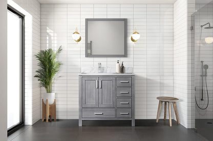 Lexora Jacques 36 in. Distressed Grey Single Sink Bath Vanity