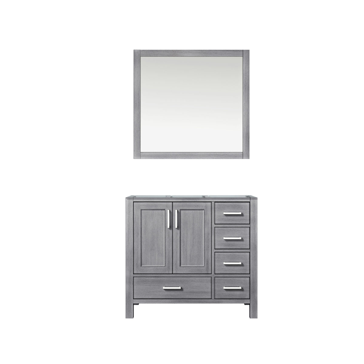 Lexora Jacques 36 in. Distressed Grey Single Sink Bath Vanity