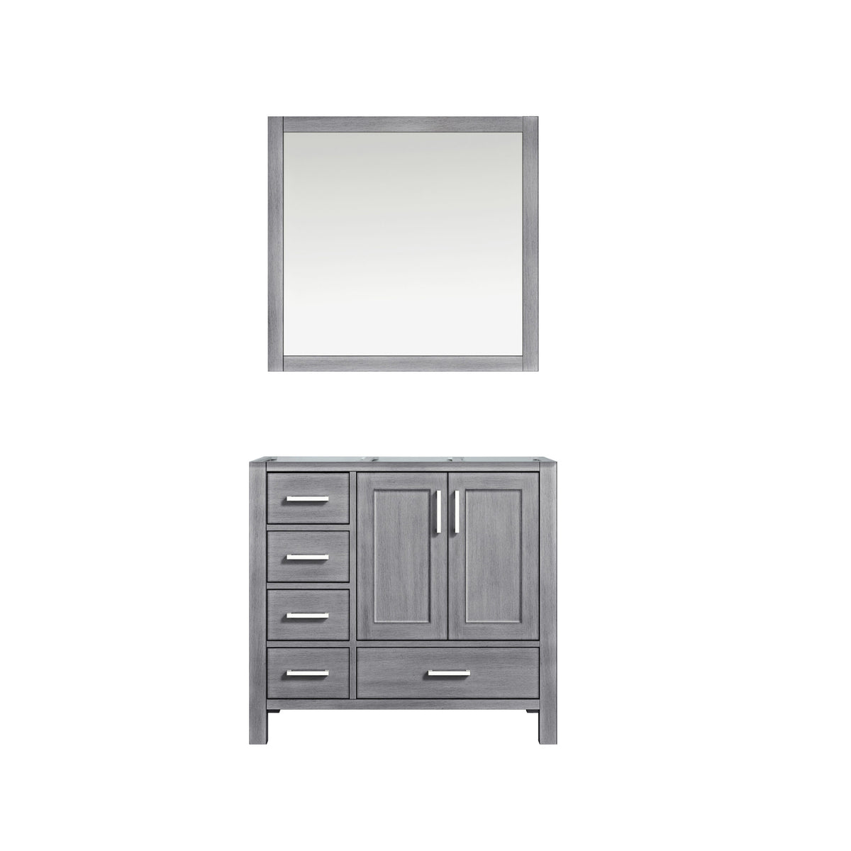 Lexora Jacques 36 in. Distressed Grey Single Sink Bath Vanity