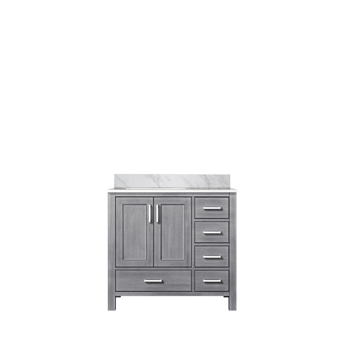 Lexora Jacques 36 in. Distressed Grey Single Sink Bath Vanity
