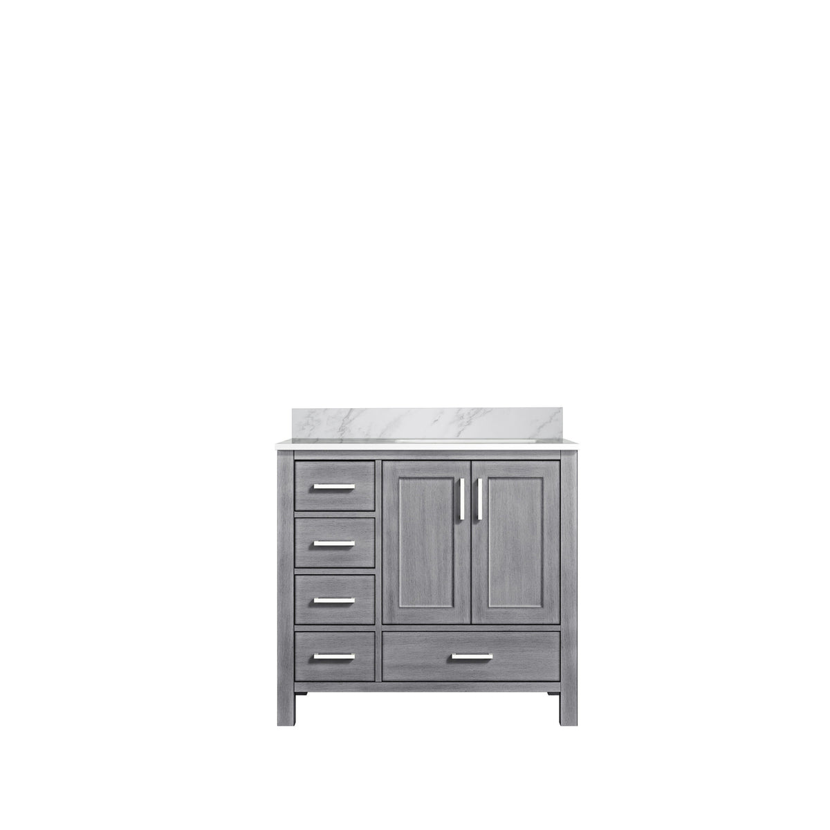 Lexora Jacques 36 in. Distressed Grey Single Sink Bath Vanity