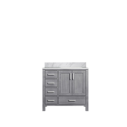 Lexora Jacques 36 in. Distressed Grey Single Sink Bath Vanity