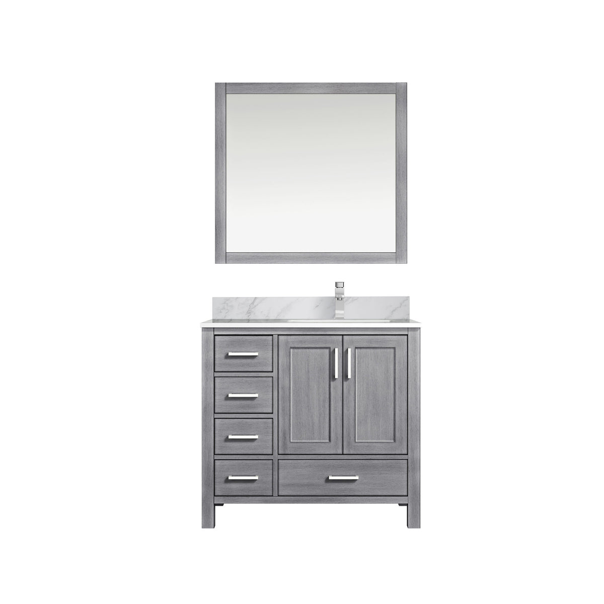 Lexora Jacques 36 in. Distressed Grey Single Sink Bath Vanity