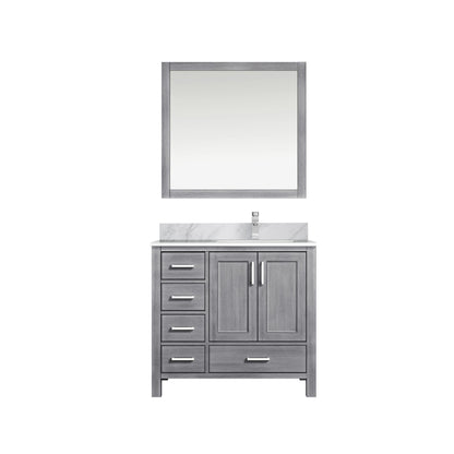 Lexora Jacques 36 in. Distressed Grey Single Sink Bath Vanity