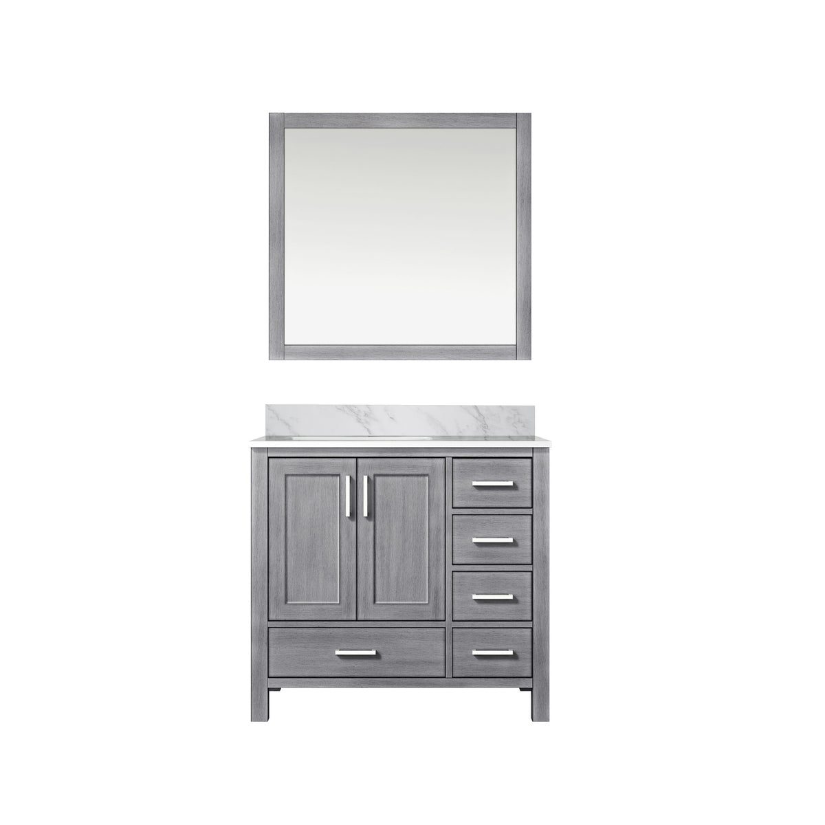 Lexora Jacques 36 in. Distressed Grey Single Sink Bath Vanity