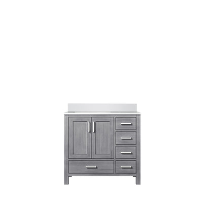 Lexora Jacques 36 in. Distressed Grey Single Sink Bath Vanity