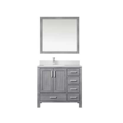 Lexora Jacques 36 in. Distressed Grey Single Sink Bath Vanity