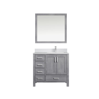 Lexora Jacques 36 in. Distressed Grey Single Sink Bath Vanity
