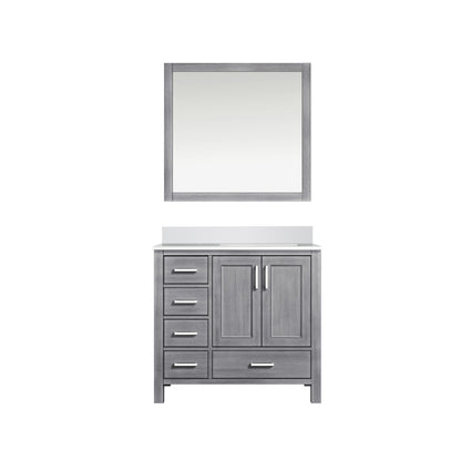 Lexora Jacques 36 in. Distressed Grey Single Sink Bath Vanity