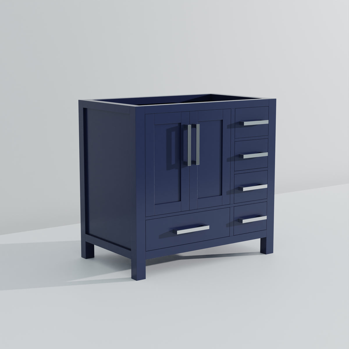 Lexora Jacques 36 in. Navy Blue Single Sink Bath Vanity