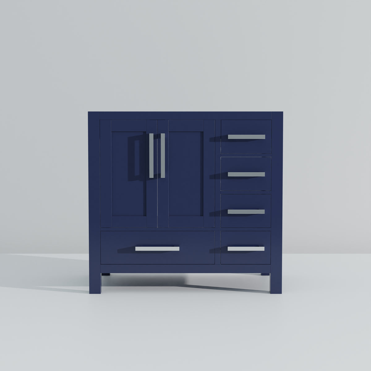 Lexora Jacques 36 in. Navy Blue Single Sink Bath Vanity