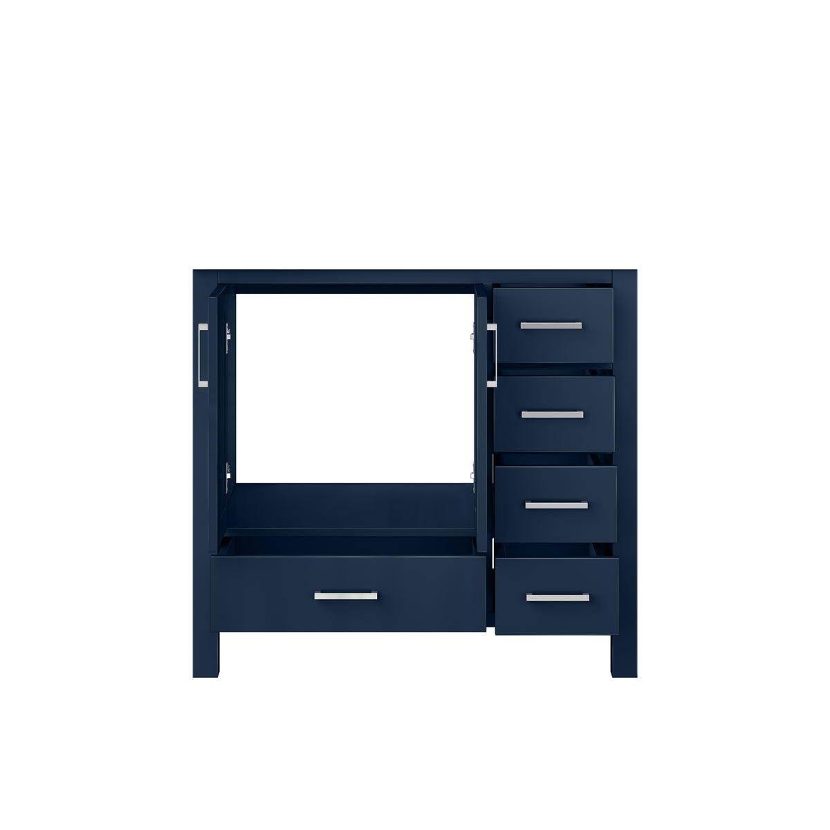 Lexora Jacques 36 in. Navy Blue Single Sink Bath Vanity