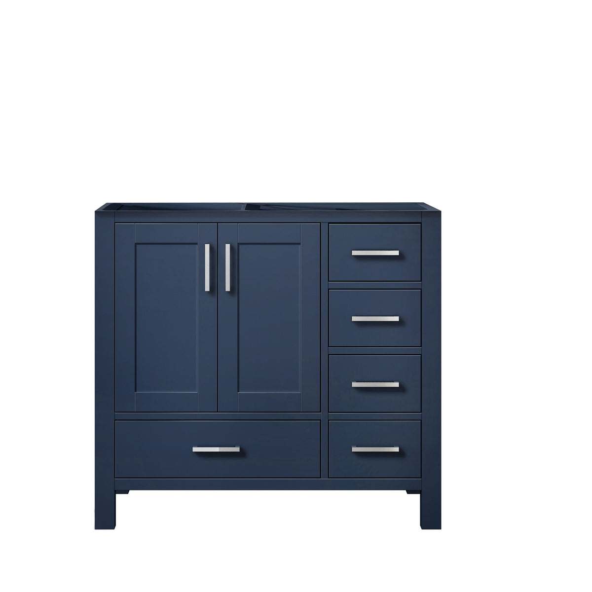 Lexora Jacques 36 in. Navy Blue Single Sink Bath Vanity