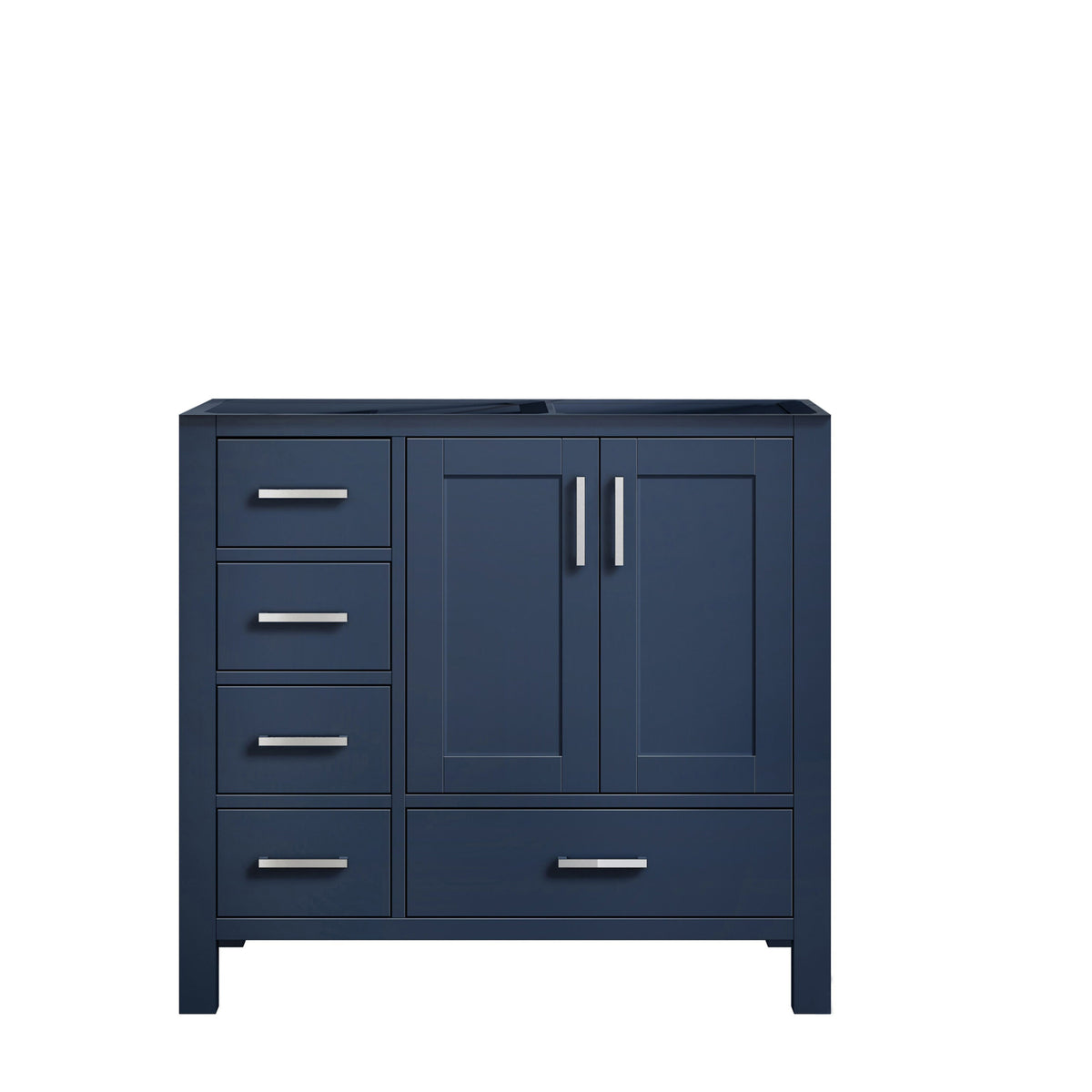Lexora Jacques 36 in. Navy Blue Single Sink Bath Vanity