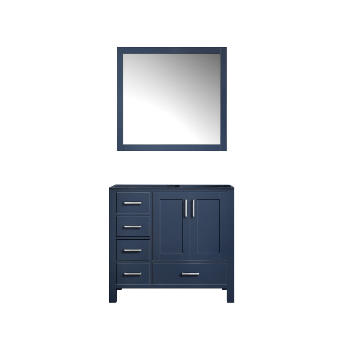 Lexora Jacques 36 in. Navy Blue Single Sink Bath Vanity