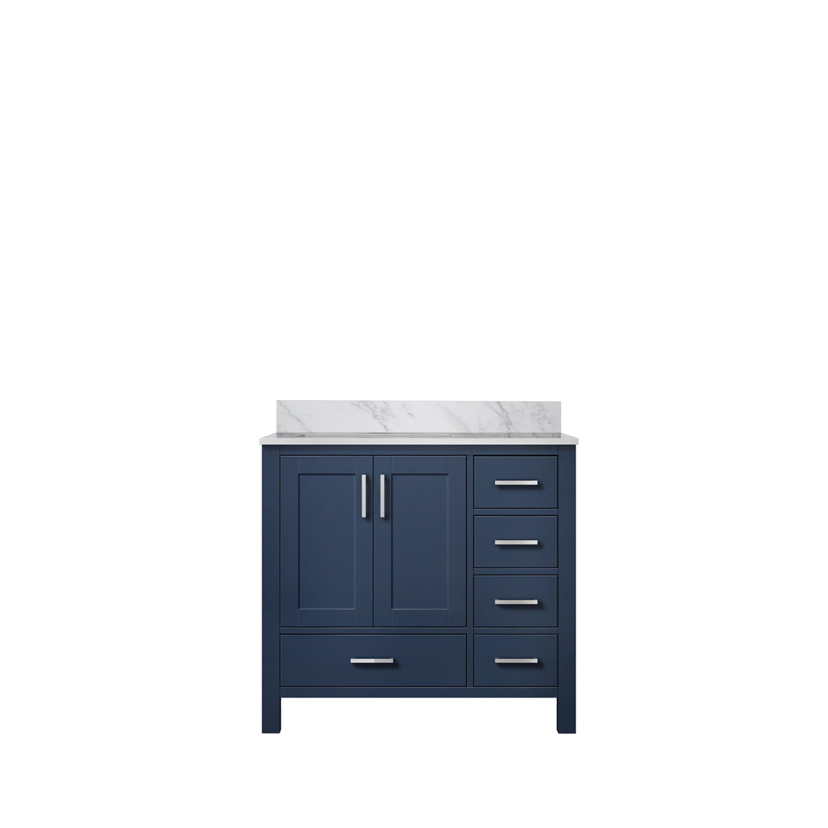 Lexora Jacques 36 in. Navy Blue Single Sink Bath Vanity