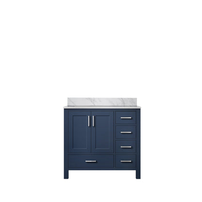 Lexora Jacques 36 in. Navy Blue Single Sink Bath Vanity