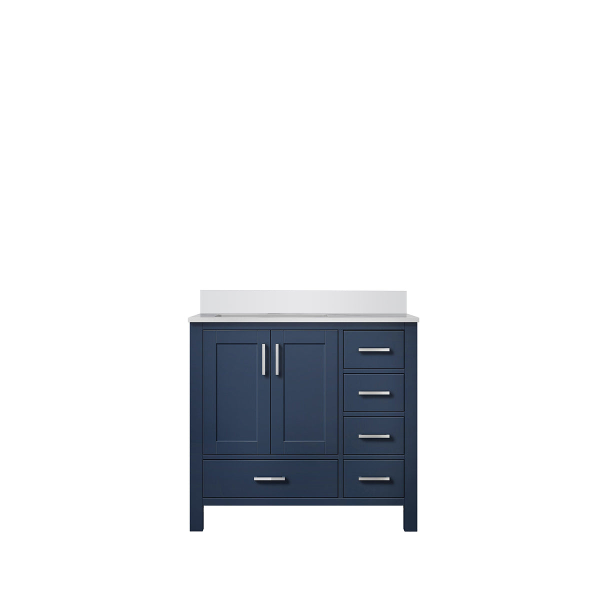 Lexora Jacques 36 in. Navy Blue Single Sink Bath Vanity