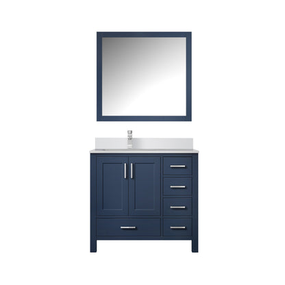 Lexora Jacques 36 in. Navy Blue Single Sink Bath Vanity