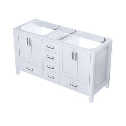 Lexora Jacques 60 in. White Double Sink Bath Vanity