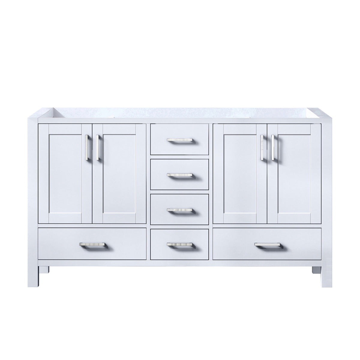 Lexora Jacques 60 in. White Double Sink Bath Vanity