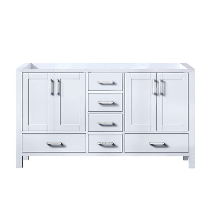 Lexora Jacques 60 in. White Double Sink Bath Vanity
