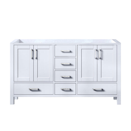 Lexora Jacques 60 in. White Double Sink Bath Vanity
