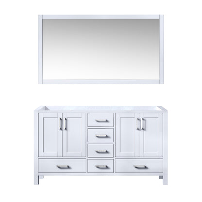 Lexora Jacques 60 in. White Double Sink Bath Vanity