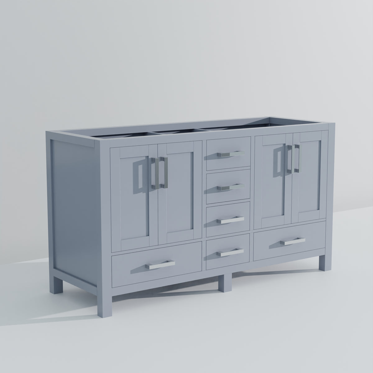 Lexora Jacques 60 in. Dark Grey Double Sink Bath Vanity