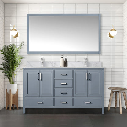Lexora Jacques 60 in. Dark Grey Double Sink Bath Vanity
