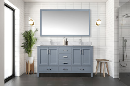Lexora Jacques 60 in. Dark Grey Double Sink Bath Vanity