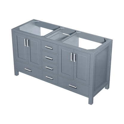 Lexora Jacques 60 in. Dark Grey Double Sink Bath Vanity