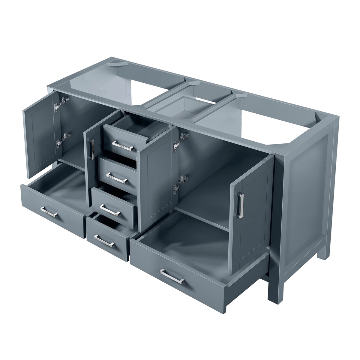 Lexora Jacques 60 in. Dark Grey Double Sink Bath Vanity