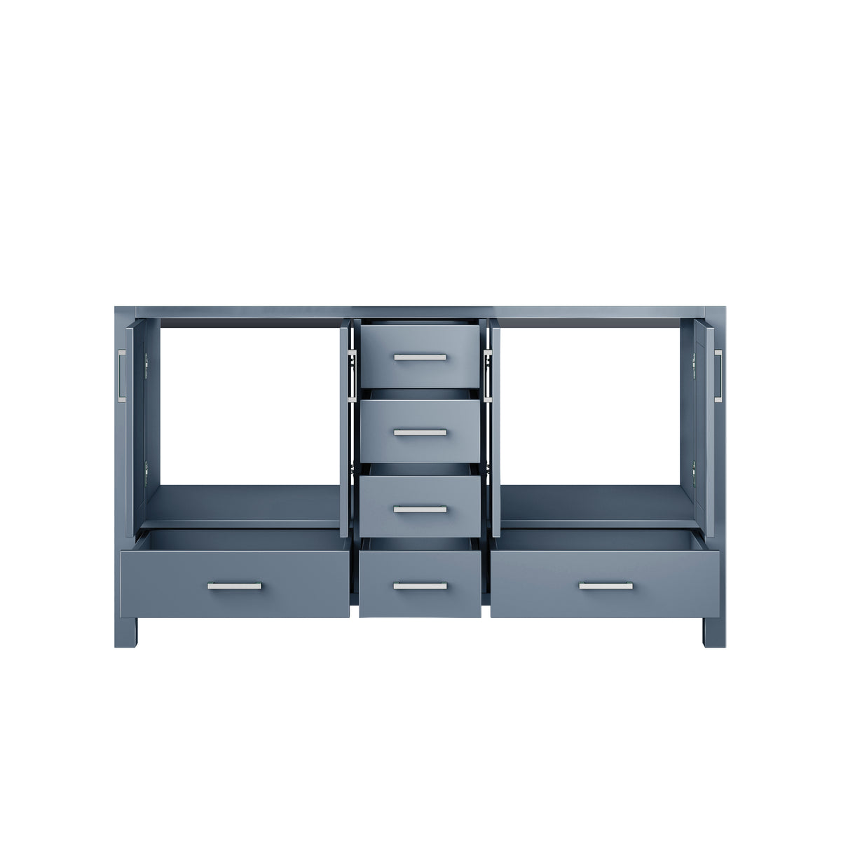 Lexora Jacques 60 in. Dark Grey Double Sink Bath Vanity