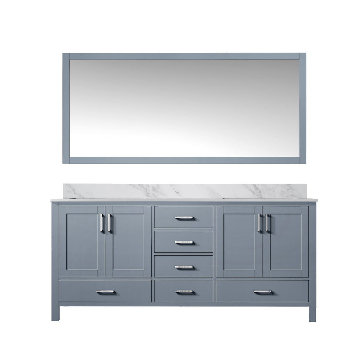 Lexora Jacques 60 in. Dark Grey Double Sink Bath Vanity