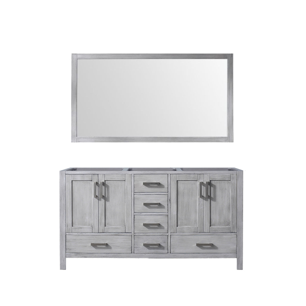 Lexora Jacques 60 in. Distressed Grey Double Sink Bath Vanity
