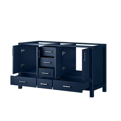 Lexora Jacques 60 in. Navy Blue Double Sink Bath Vanity