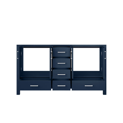 Lexora Jacques 60 in. Navy Blue Double Sink Bath Vanity