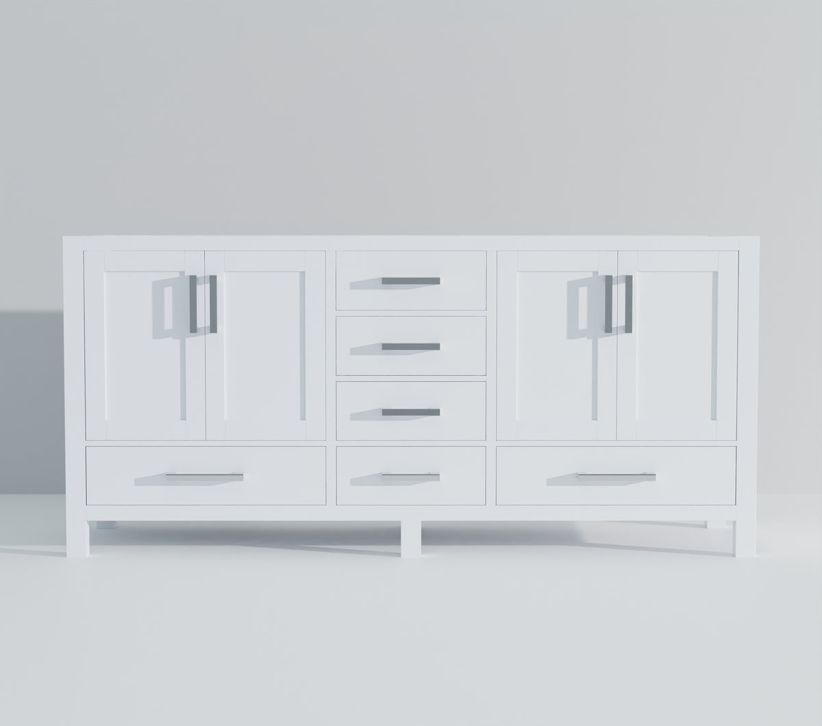 Lexora Jacques 72 in. White Double Sink Bath Vanity