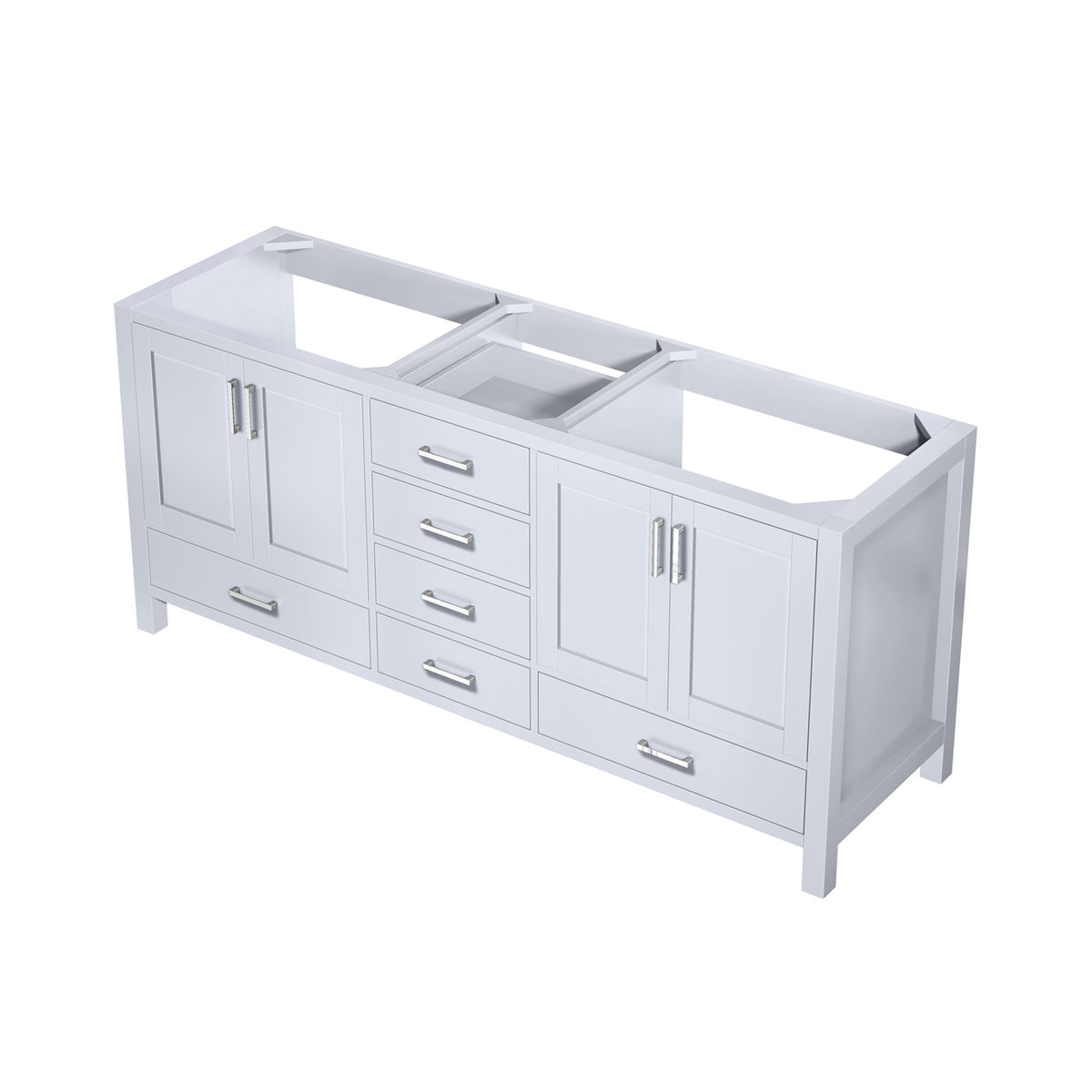 Lexora Jacques 72 in. White Double Sink Bath Vanity
