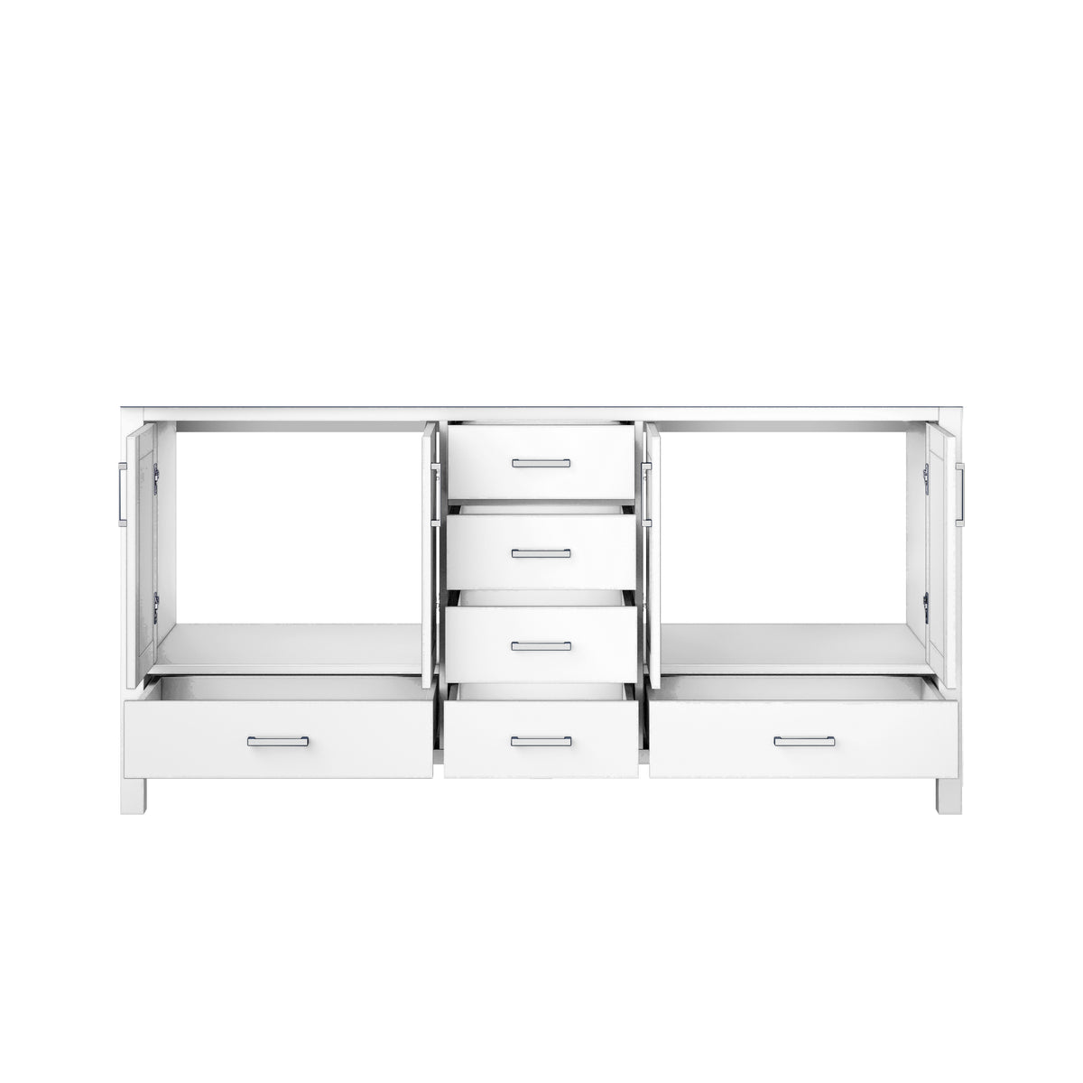 Lexora Jacques 72 in. White Double Sink Bath Vanity
