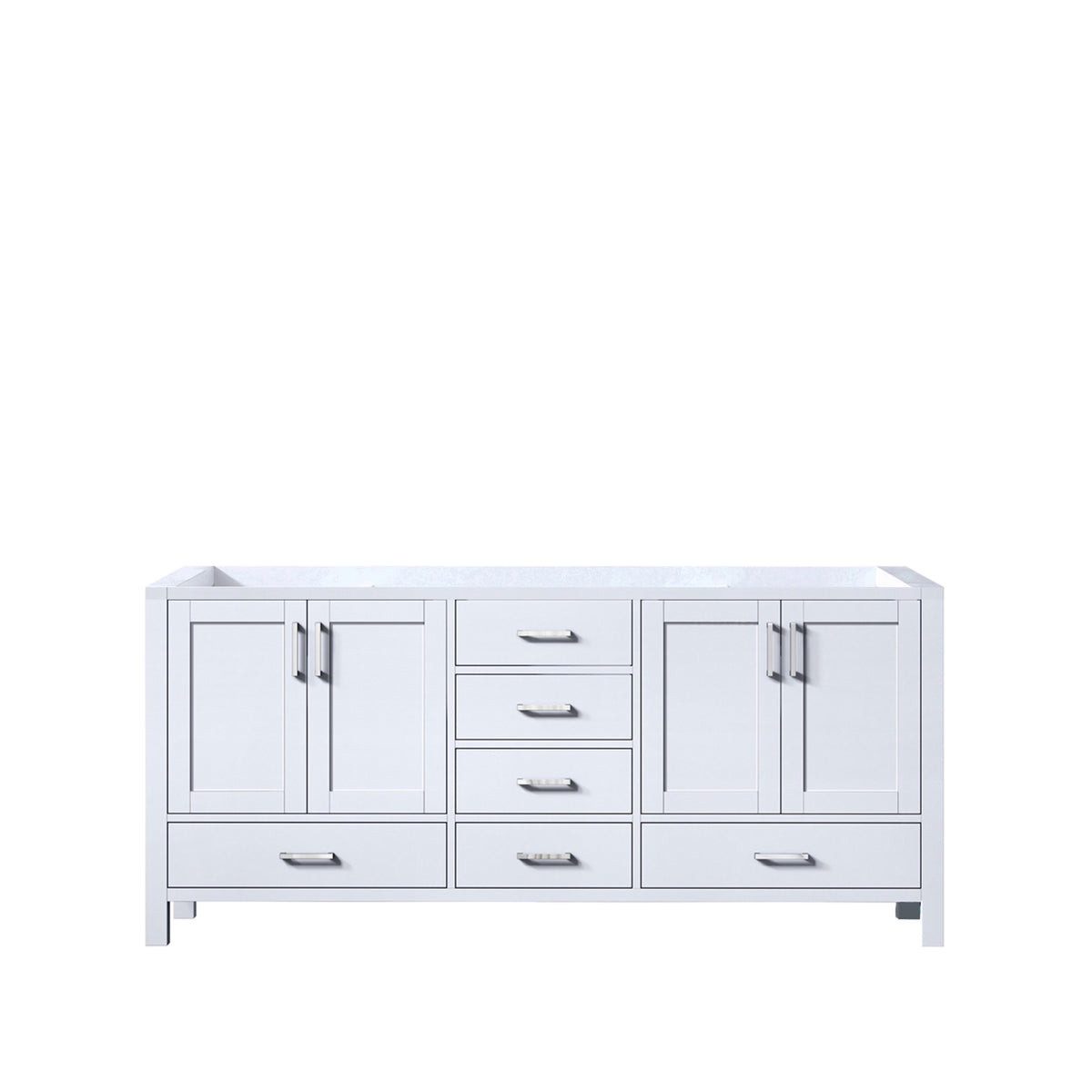 Lexora Jacques 72 in. White Double Sink Bath Vanity