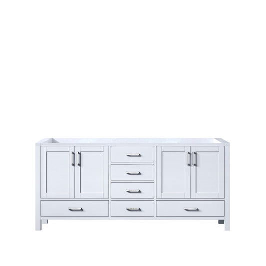 Lexora Jacques 72 in. White Double Sink Bath Vanity
