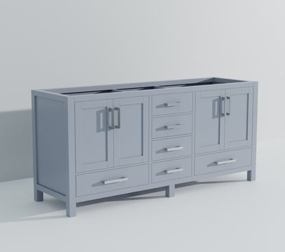 Lexora Jacques 72 in. Dark Grey Double Sink Bath Vanity