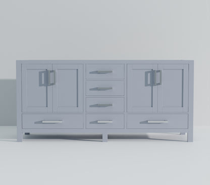 Lexora Jacques 72 in. Dark Grey Double Sink Bath Vanity