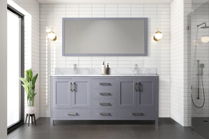 Lexora Jacques 72 in. Dark Grey Double Sink Bath Vanity