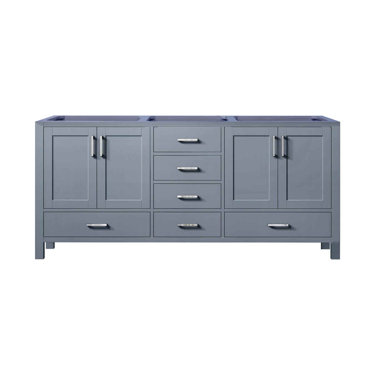 Lexora Jacques 72 in. Dark Grey Double Sink Bath Vanity