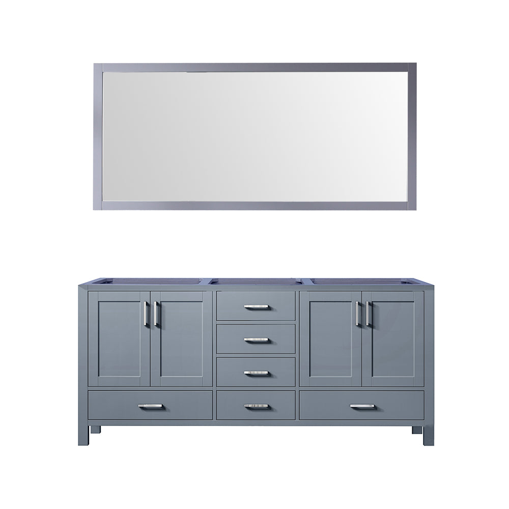 Lexora Jacques 72 in. Dark Grey Double Sink Bath Vanity