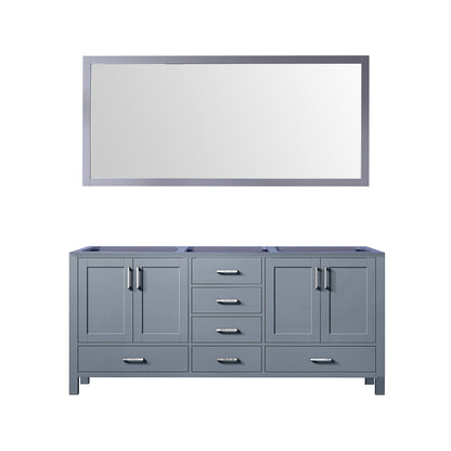 Lexora Jacques 72 in. Dark Grey Double Sink Bath Vanity