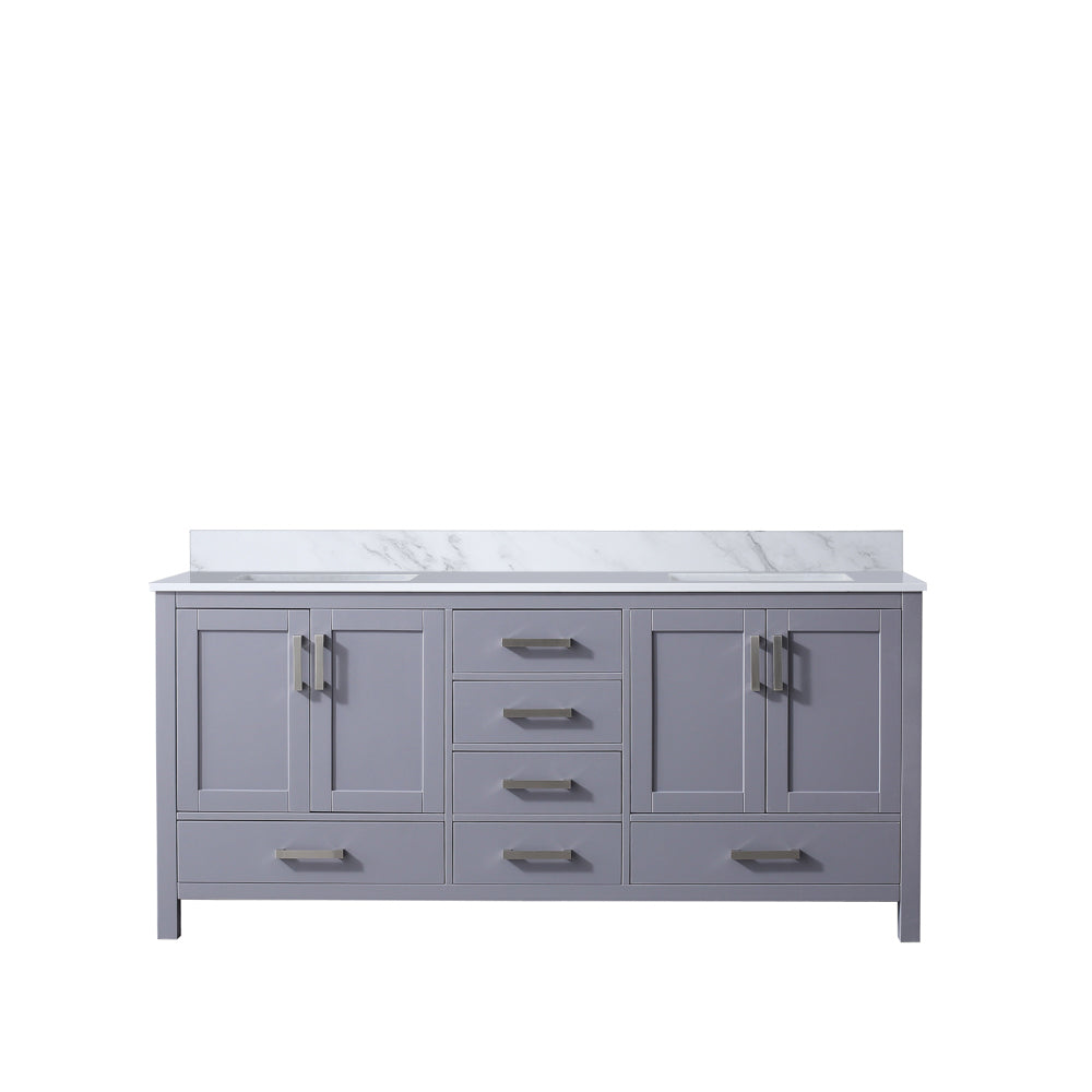 Lexora Jacques 72 in. Dark Grey Double Sink Bath Vanity